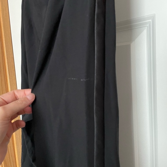 Eileen Fisher Black Tuxedo Style Trouser Pants Virgin Wool Blend Size Medium - Picture 8 of 12